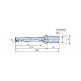 TDR-5XD (DIA 12.5-50) Indexable drills with square inserts & enlarged chip gullet from twist coolant holes in drilling depth of 5xD - Big-tools Industrial Supply Tools for Metal Cutting